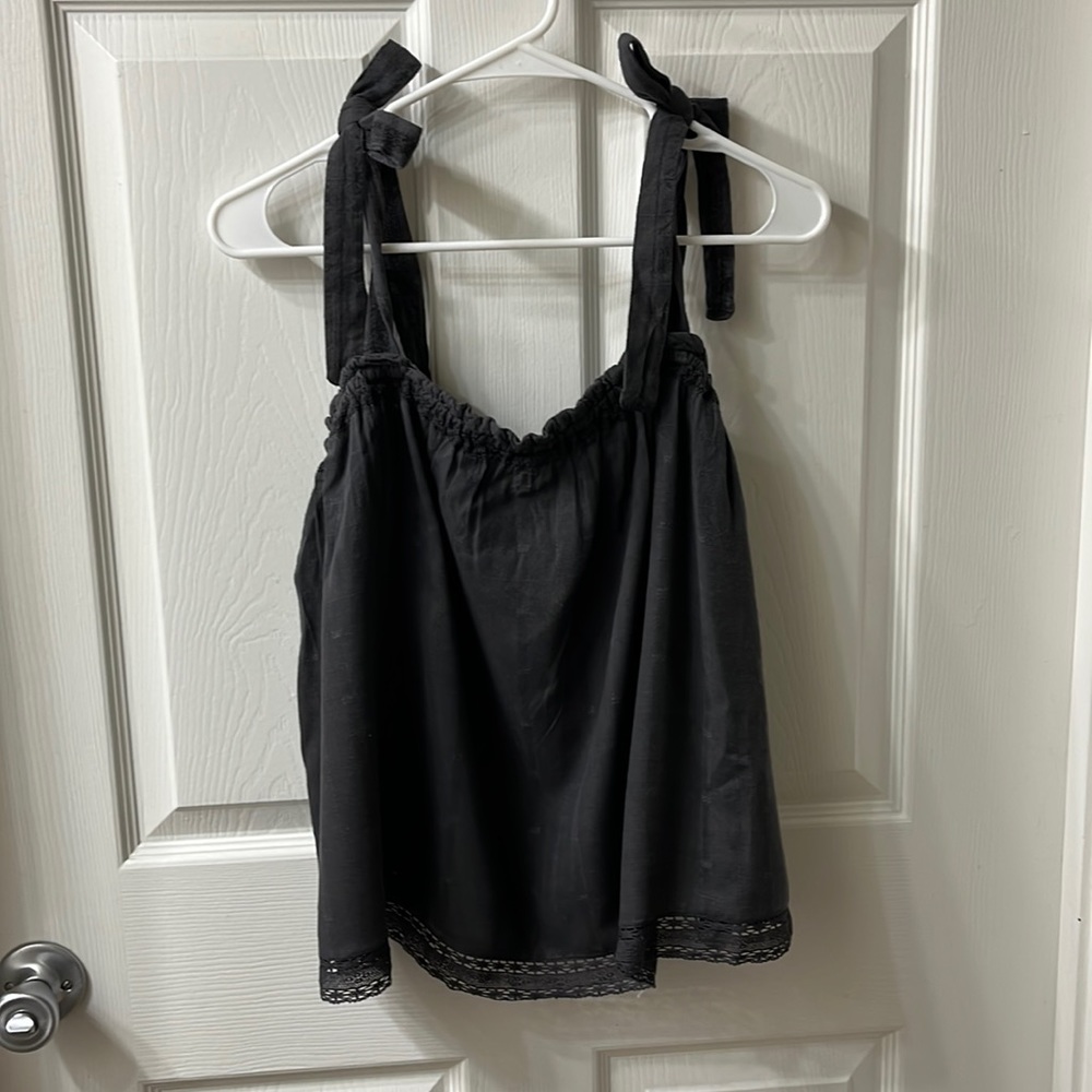 Lucky Bow Tie Strap Charcoal Tank